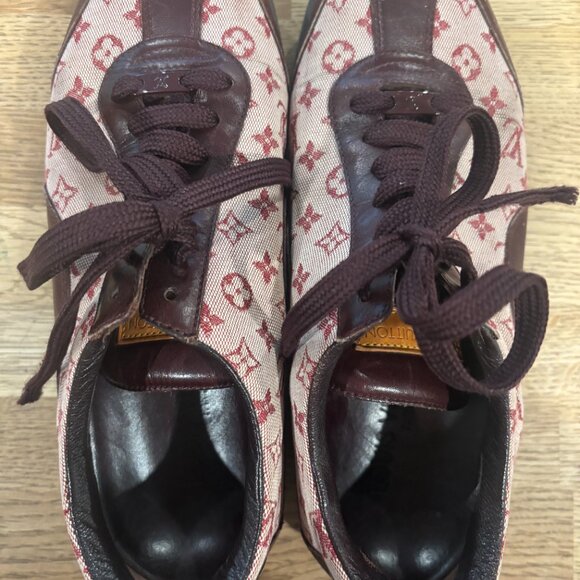 Louis Vuitton Monogram Canvas Bordeaux Sneakers – Women’s Size 37.5 (MA0013, Mad - Picture 1 of 6
